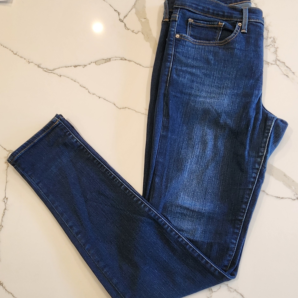 Levi's 311 Shaping Skinny Dark Blue Women's Skinny Denim Jeans Size 30 - Picture 2 of 5